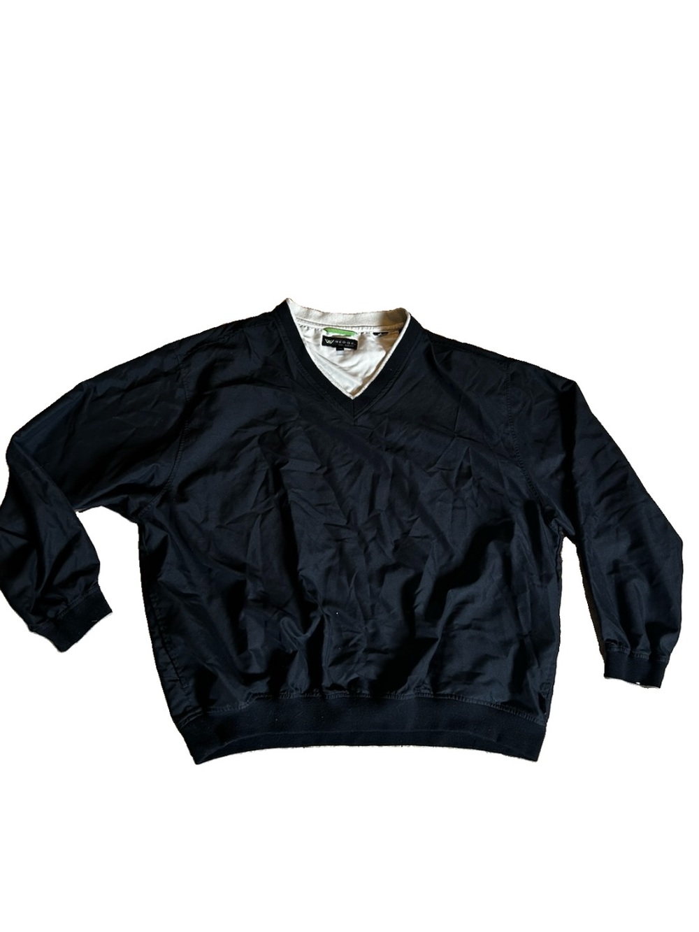 Wedge Pullover Mens XL Black V Neck Golf Windbreaker Jacket